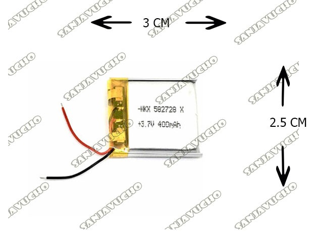 &+ BATERIA AURICULAR DRON PARLANTE 3.7V 400MAH 582728